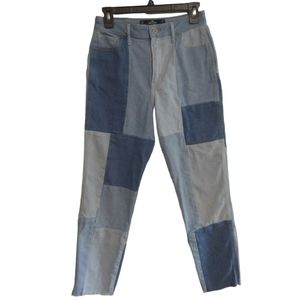 Hollister denim patched high rise 5r mom jeans
